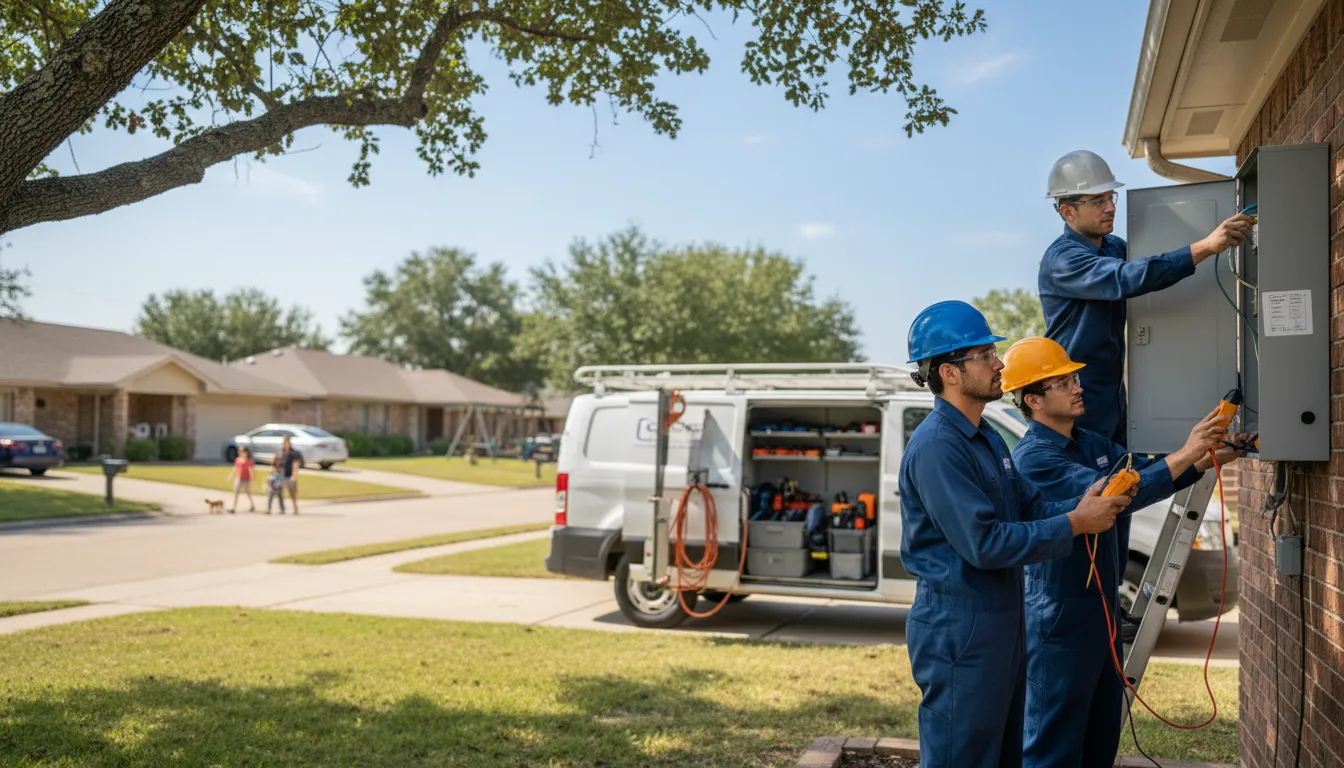 Certified electrician providing emergency electrical services in Garden City, TX
